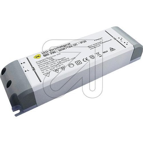 EGB Vorschaltgerät IP20 60W für LED-Stripes 12V-DC - EAN 4027236030560