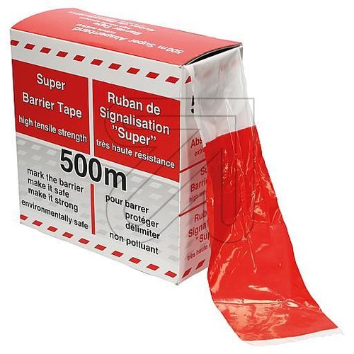 Absperr-Warnband rot/weiß L500m/B80mm - EAN 4022153000115