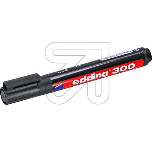 Edding 300 Permanent-Marker, schwarz  1,5 - 3,0mm - EAN 4004764062850