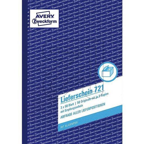 Zweckform Lieferscheinbuch 3x50 Blatt DIN A5 721 - EAN 4004182007211