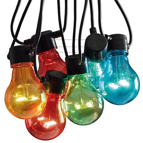 LED Biergartenkette 20 bunte Lampen  2379-500 - EAN 7318302379506