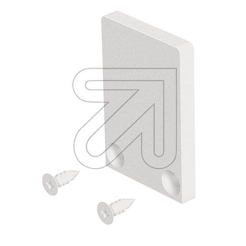 Alu-Endabschlussplatte weiß 18,5x27,5mm APXSWEAP - EAN 4037293018654