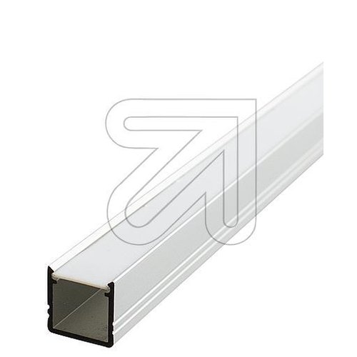 EGB Alu-Anbauprofil-Set B12xH12mm, L2000mm für Stripes max. B8mm, Slide/Click-Abdeckung opal
