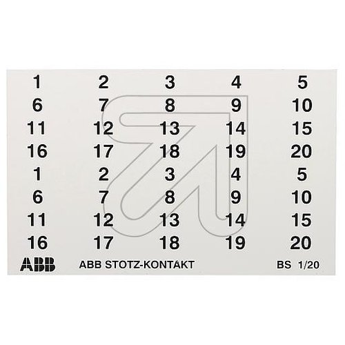 ABB Kennzeichnungs-Schilder BS 1/20 GHS2001946R0004 - EAN 4016779478403
