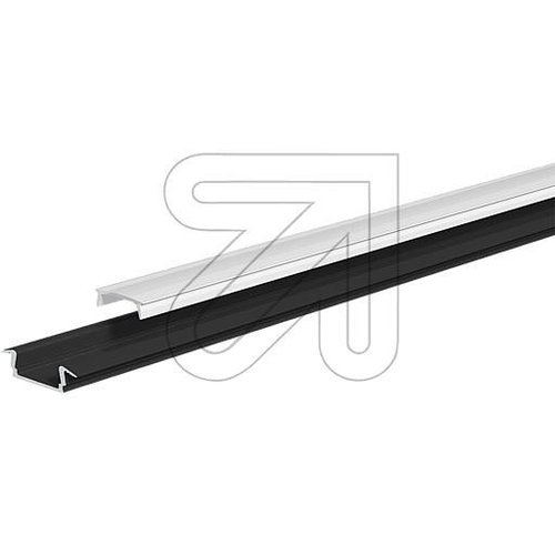 Aluminium-Profil flach 200cm schwarz APFLAT3AM200B - EAN 4037293029551