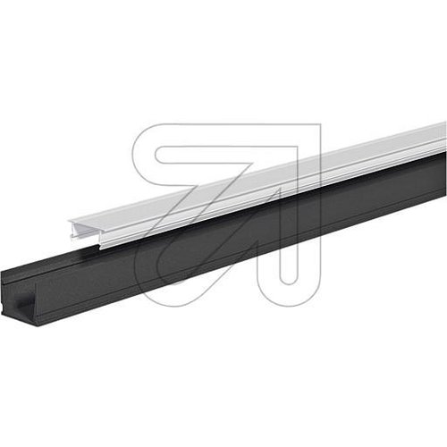 Aluminium-Profil schwarz 200cm APFLAT7AM200B - EAN 4037293029612
