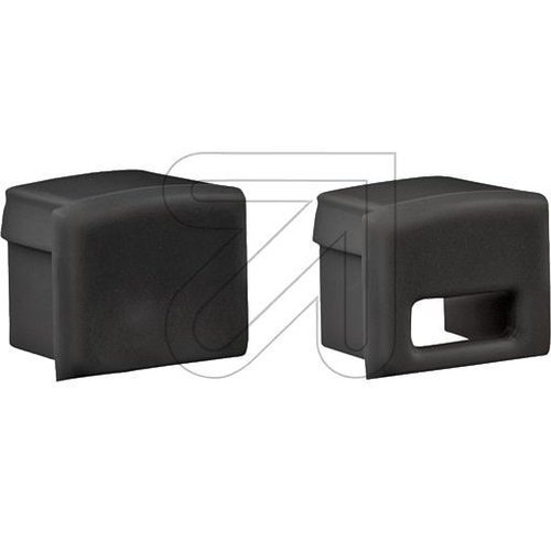 Kunststoff-Endabschlusskappen schwarz FLAT7PAK-SETB (2 Stück) - EAN 4037293029681