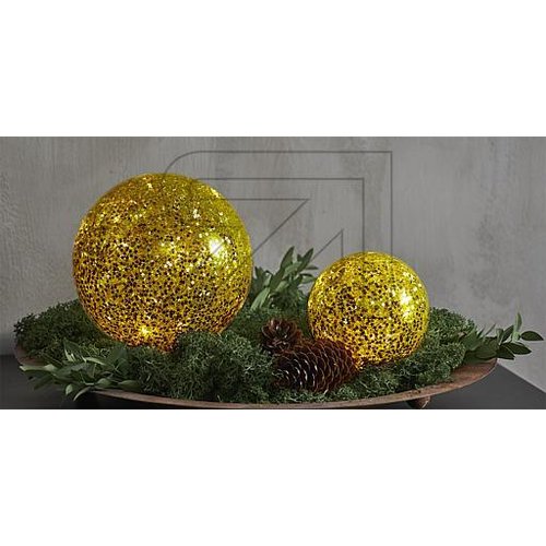 LED-Glaskugel 'Star Fall' gold 13cm 458-97 - EAN 7391482050663