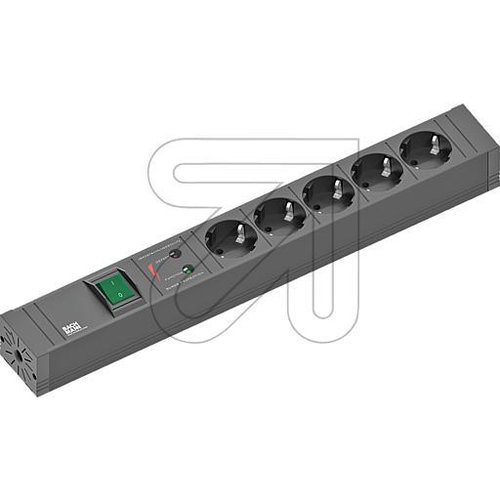 CONNECT LINE Steckdosenleiste schwarz   420.0022 5xSchuko mit Schalter und Überspannungsschutz