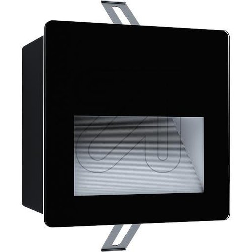 LED-Wandeinbaul. IP65, 3,7W 4000K, Glas schwarz 230V, quadratisch, 99574 - EAN 9002759995744