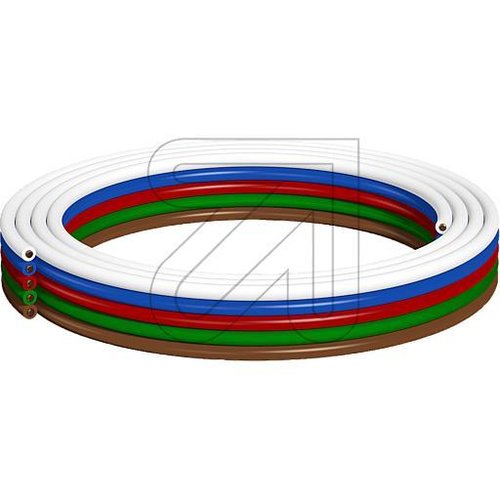 Flachbandkabel 5pol. für RGB und RGB+W-Strips, L1m ASLRGBW - EAN 4037293034210