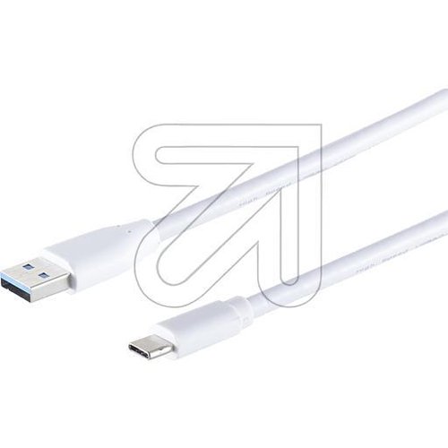 USB Kabel, USB 3.0 A auf USB 3.1 Typ C, weiß, 1,8m 13-31186 - EAN 4017538105622