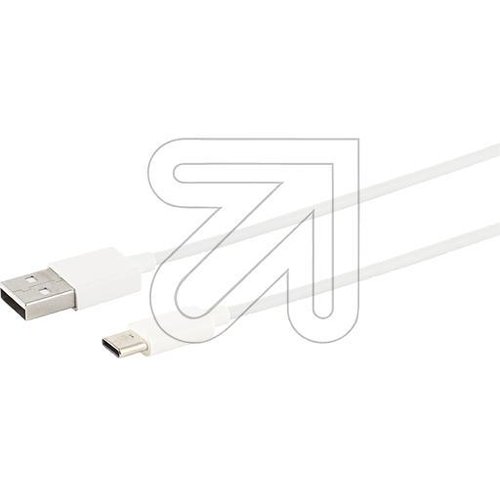 USB 2.0 Kabel, USB 2.0 A auf USB Typ C, weiß, 2m 14-13043 - EAN 4017538160126