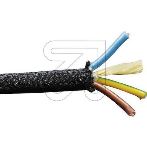 Textilummanteltes Kabel 3-Liy-Uf 3x075 schwarz