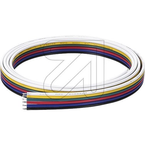 EGB Flachbandkabel 6pol. für RGB+CCT-Strips, L1m (6-polig) - EAN 4027236049746