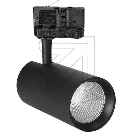 3-Phasen-LED-Strahler 40°, 10W 3000K, schwarz 707098 - EAN 4042943168559