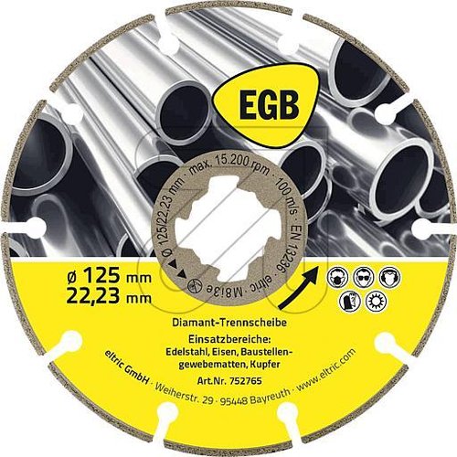 EGB Diamant-Trennscheibe 125mm X-Lock FeX 96107 - EAN 4027236049982