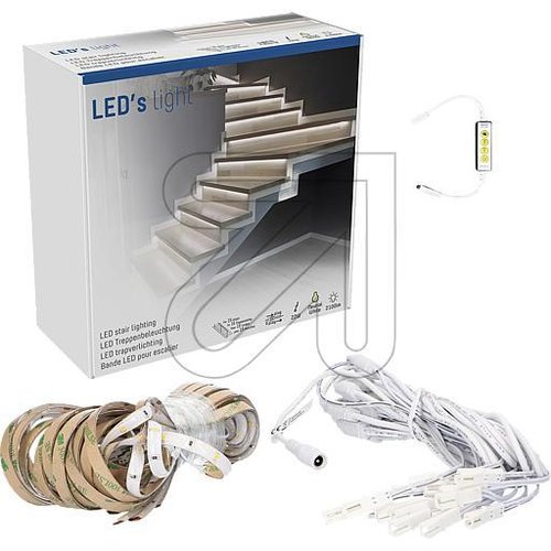 LED Treppenstufen-Beleuchtung-Set, 15 x 0,8m 4000K 401646_01 - EAN 8719323789517
