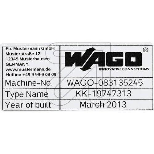 WAGO Typenschilder silberfarben 210-804 - EAN 4050821632627