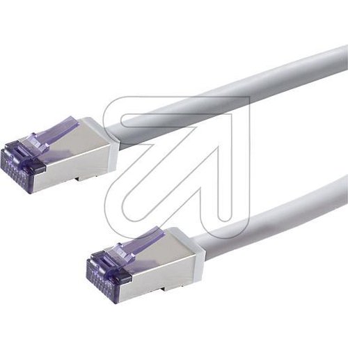 Flexline-Patchkabel CAT6A S/FTP, grau, 0,15m hochflexibel, kurze Stecker, 500MHz, FL31-28310