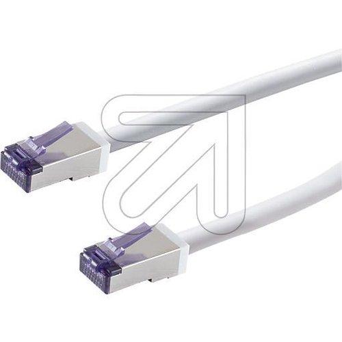 Flexline-Patchkabel CAT6A S/FTP, weiß, 0,15m hochflexibel, kurze Stecker, 500MHz, FL31-28316