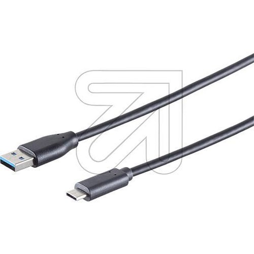 USB Kabel USB A3.0 - USB C3.1, schwarz, 0,5m 77141-0.5 - EAN 4017538480255
