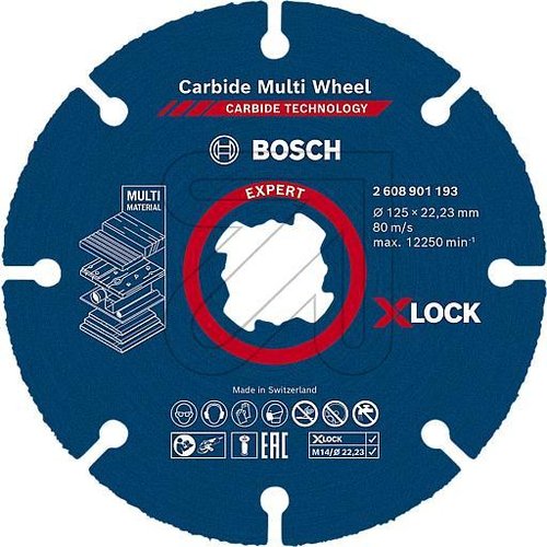 Bosch X-LOCK CMW 125x22.23mm EXPERT 2608901193 - EAN 4059952567518