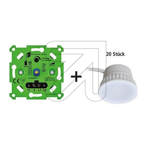 Paket GreenLED-Dimmer + LED-COB-Module 100° (1x 101 475 + 20x 540 935)